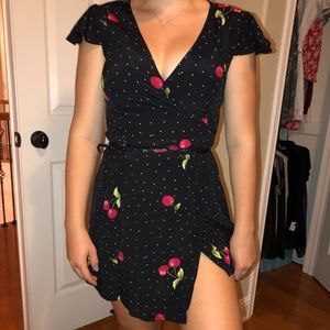 Forever 21 wrap cherry dress
